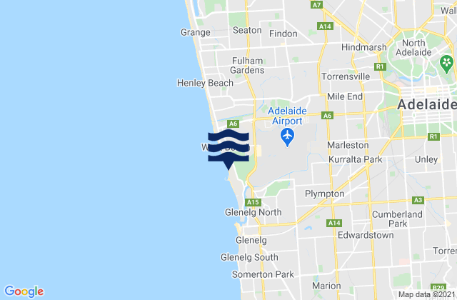 City of West Torrens, Australia tide times map