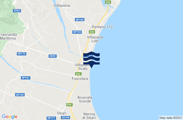 Civita, Italy tide times map