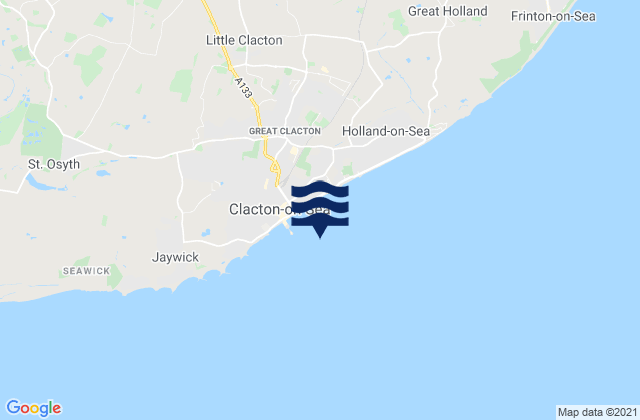 Clacton-On-Sea, United Kingdom tide times map