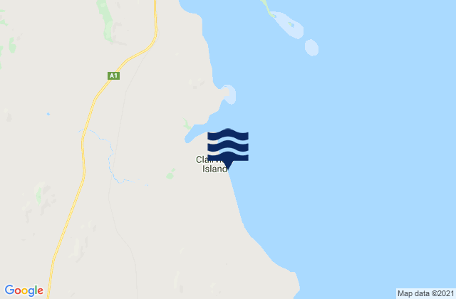 Clairview Island, Australia tide times map
