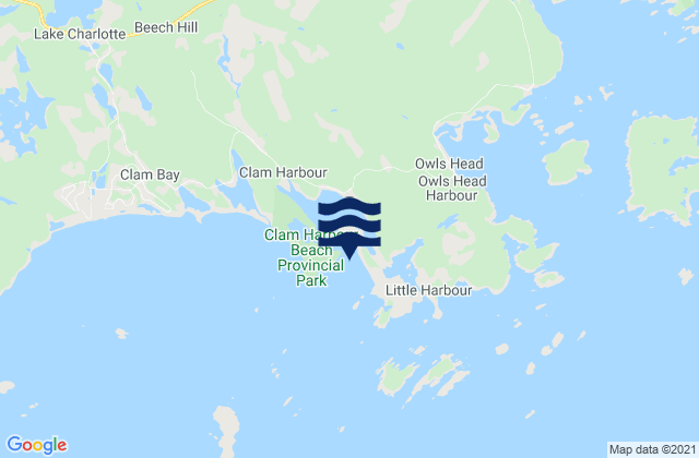 Clam Harbour, Canada tide times map