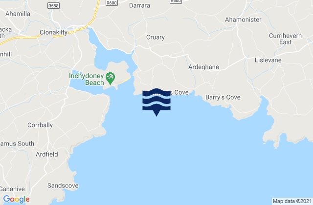 Clonakilty Bay, Ireland tide times map