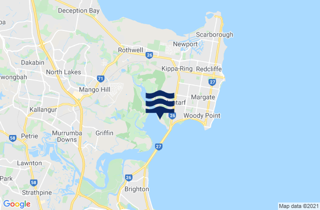 Clontarf, Australia tide times map