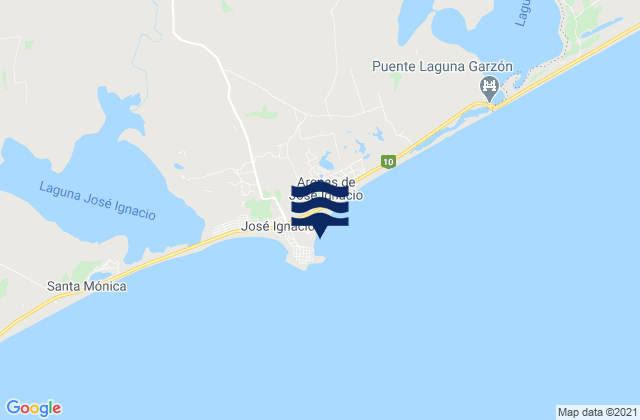 Club del la Playa, Brazil tide times map