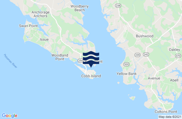 Cobb Island, United States tide chart map