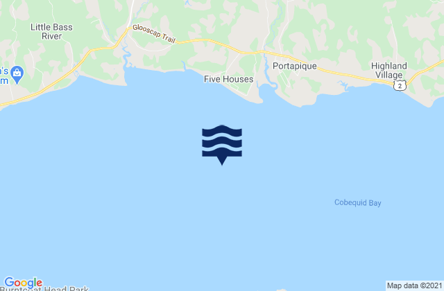 Cobequid Bay, Canada tide times map