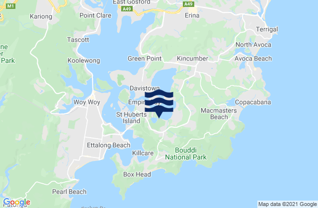 Cockle Bay, Australia tide times map
