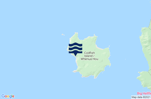 Codfish Island (Whenuahou), New Zealand tide times map