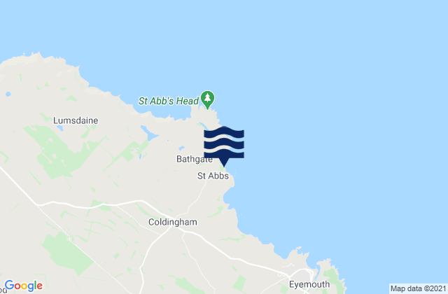 Coldingham Bay, United Kingdom tide times map