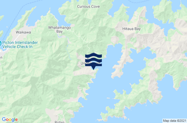 Coles Bay (Waingaro Bay), New Zealand tide times map