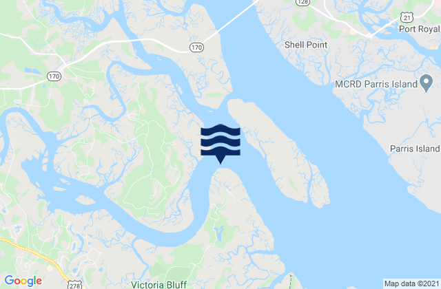 Colleton River Entrance, United States tide chart map