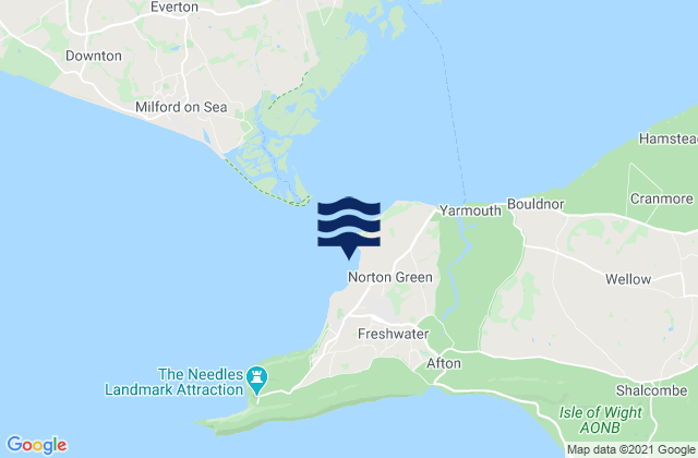 Colwell Bay, United Kingdom tide times map