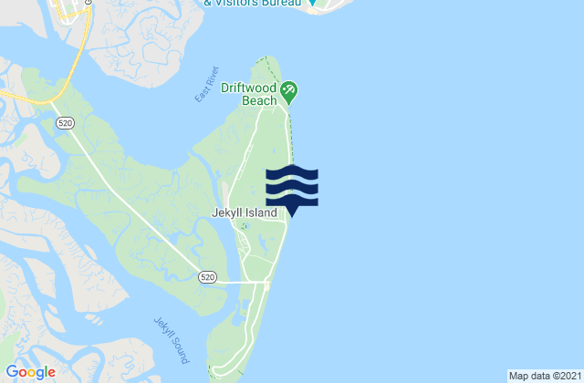 Comfort Inn/Jekyll Island, United States tide chart map