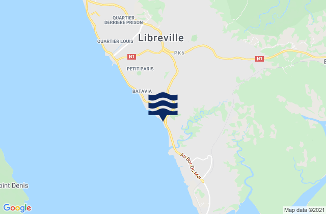 Commune of Libreville, Gabon tide times map