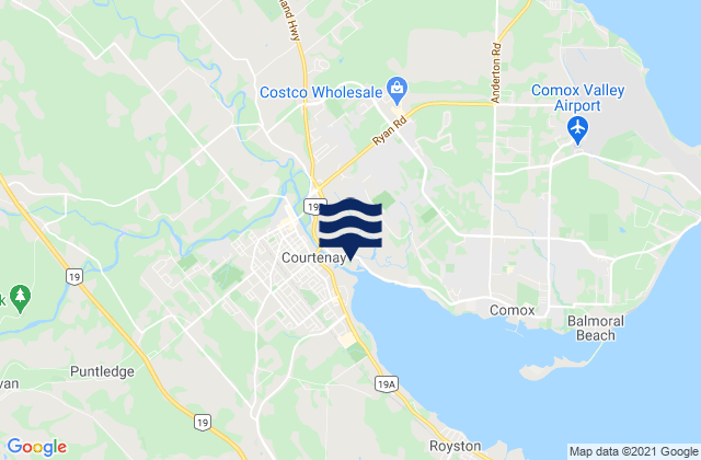 Comox Valley Regional District, Canada tide times map