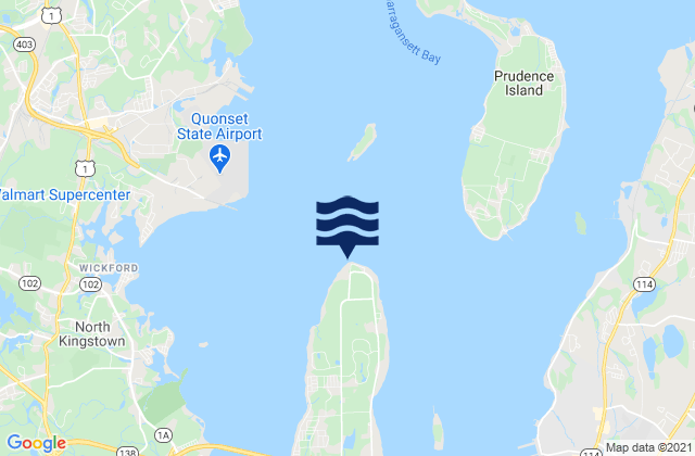 Conanicut Point, United States tide chart map