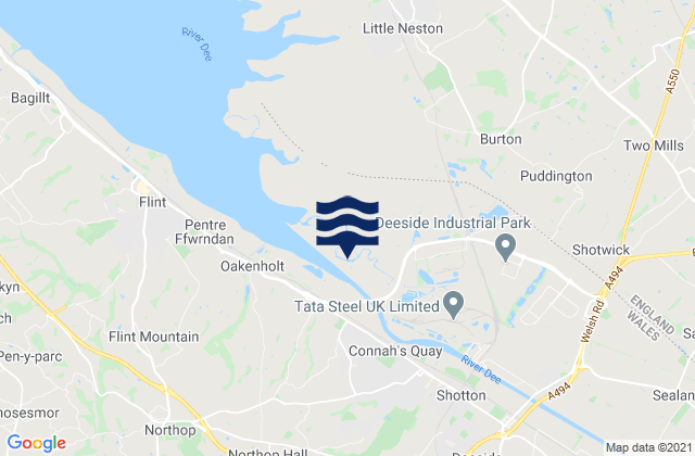 Connahs Quay, United Kingdom tide times map