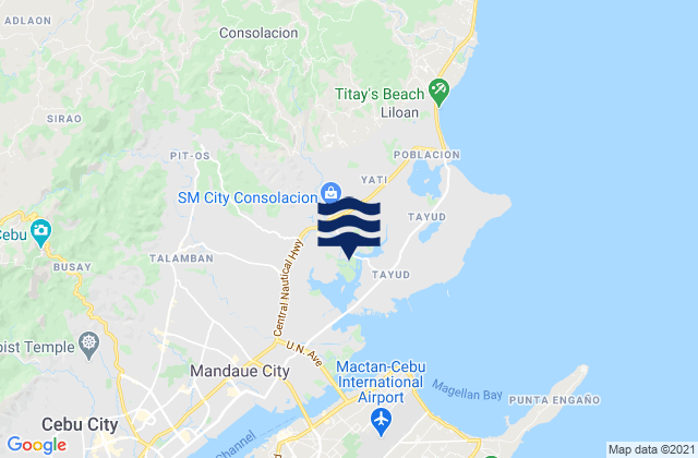 Consolacion, Philippines tide times map