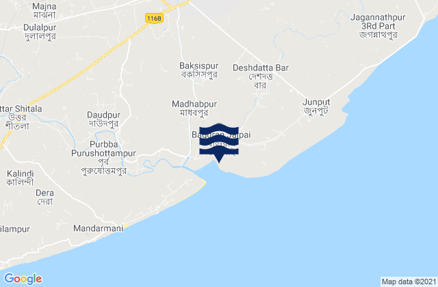 Contai, India tide times map