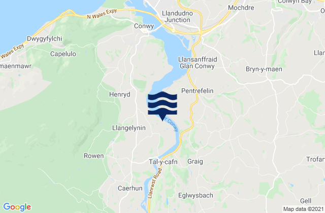 Conwy, United Kingdom tide times map