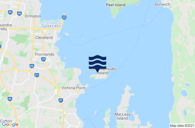 Coochiemudlo Island, Australia tide times map