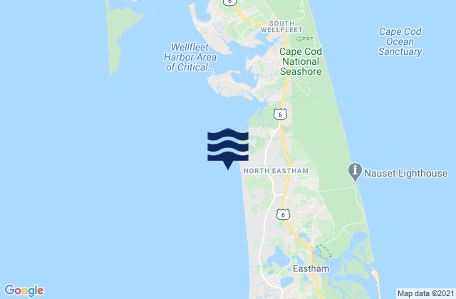 Cooks Brook Beach, United States tide chart map