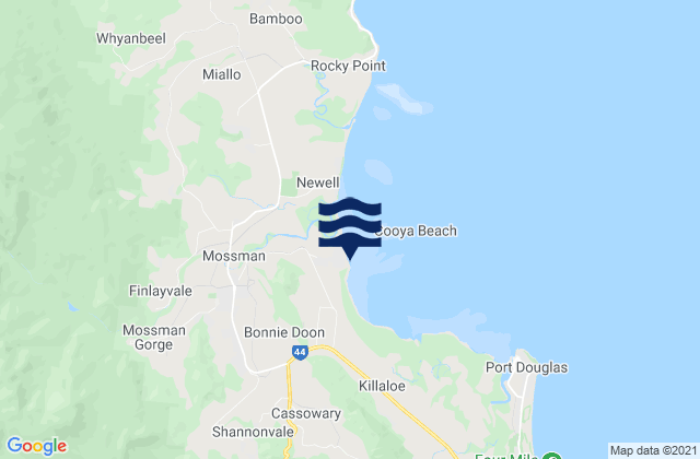 Cooya Beach, Australia tide times map