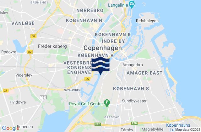 Copencabana, Denmark tide times map