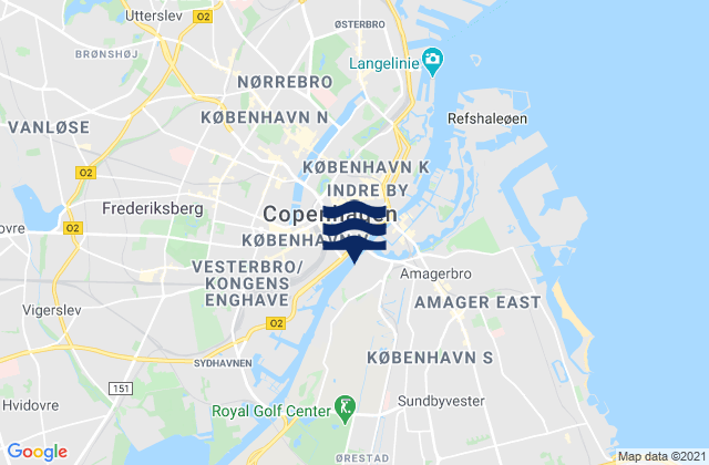 Copenhagen, Denmark tide times map