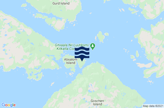 Coquitlam Island, Canada tide times map