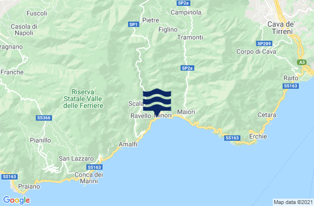 Corbara, Italy tide times map