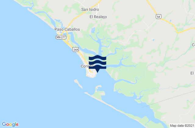 Corinto (Isla Cardon), Nicaragua tide times map