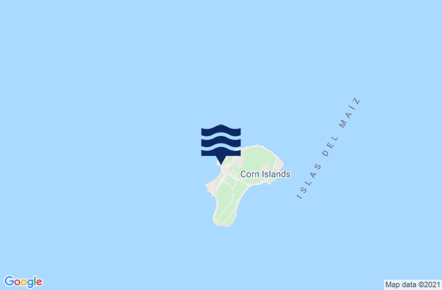 Corn Island, Nicaragua tide times map