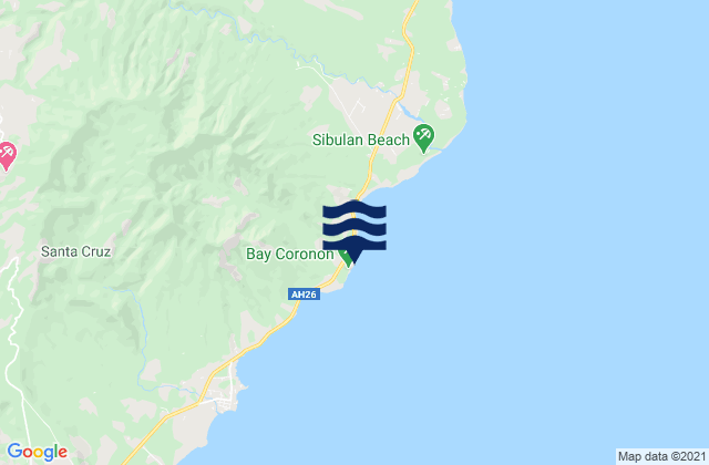 Coronon, Philippines tide times map