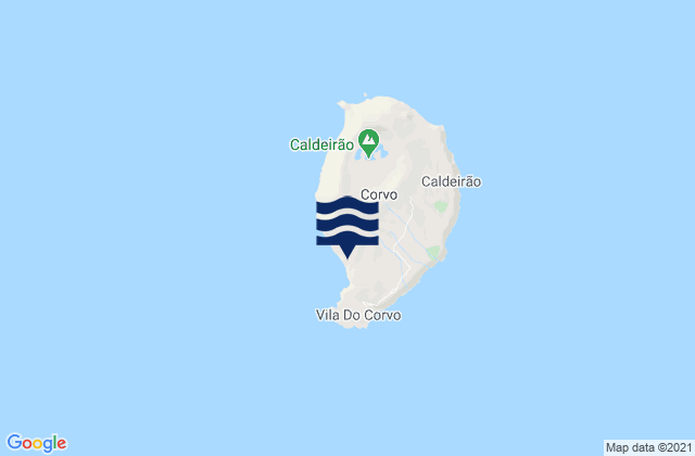 Corvo, Portugal tide times map