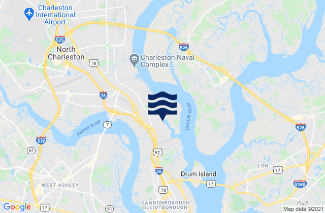 Cosgrove Bridge, United States tide chart map