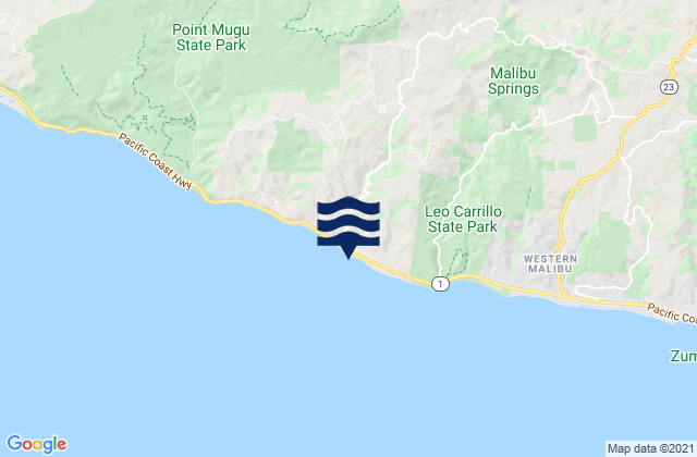 County Line/Yerba Buena Beach, United States tide chart map