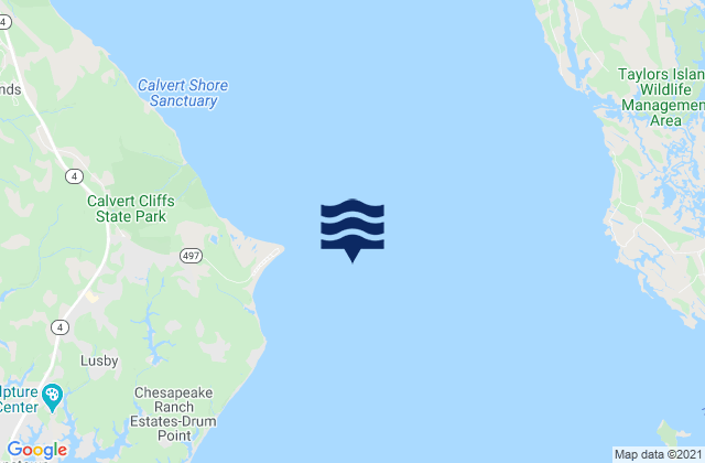 Cove Point (1.1 mi. NE of), United States tide chart map