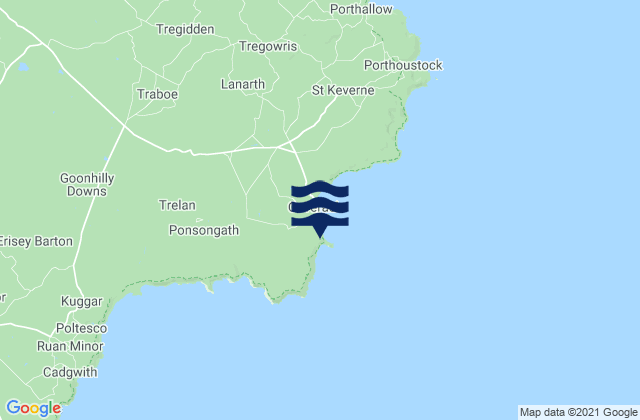 Coverack, United Kingdom tide times map