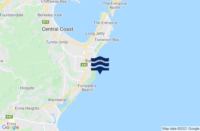 Crackneck, Australia tide times map