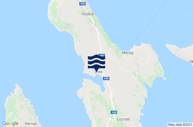 Cres, Croatia tide times map
