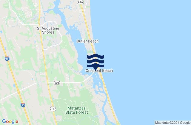 Crescent Beach, United States tide chart map