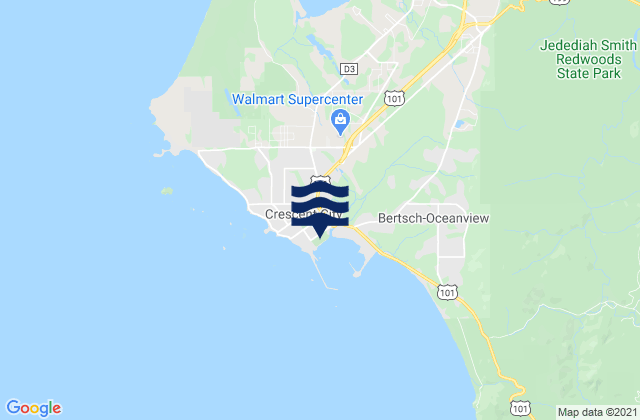 Crescent City, United States tide chart map