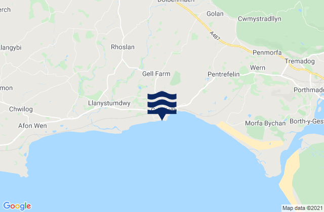 Criccieth, United Kingdom tide times map