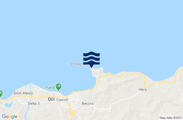 Cristo Rei, Timor Leste tide times map
