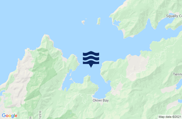 Croisilles Harbour - Kotiro Point, New Zealand tide times map