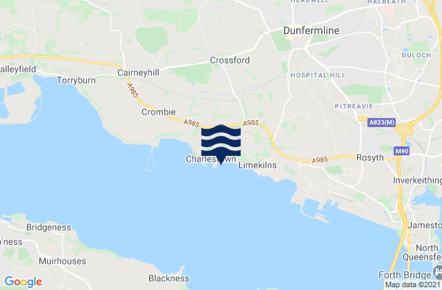 Crossford, United Kingdom tide times map