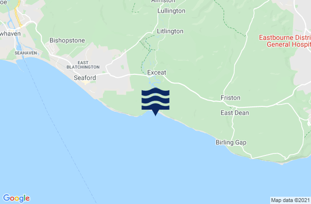 Cuckmere Haven Beach, United Kingdom tide times map