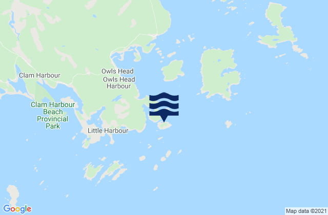 Cuckold Island, Canada tide times map