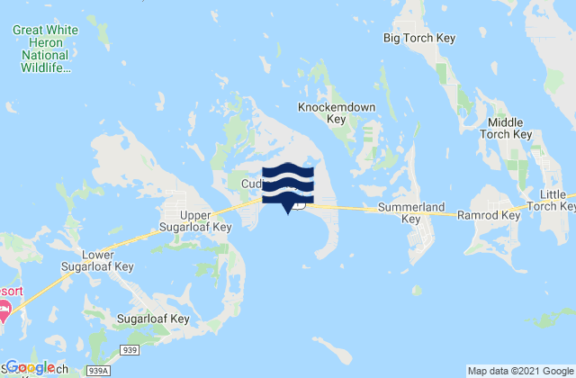 Cudjoe Key (Cudjoe Bay), United States tide chart map